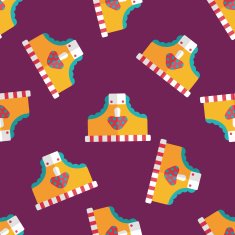 diaper flat icon eps10 seamless pattern background N2
