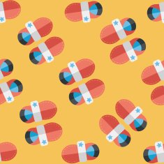 baby booties flat icon seamless pattern background N3
