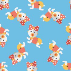 baby rattle flat icon eps10 seamless pattern background N11