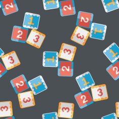 123 blocks flat icon eps10 seamless pattern background N2