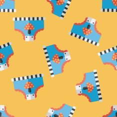 diaper flat icon eps10 seamless pattern background N3