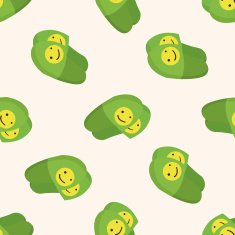 Baby supplies slippers cartoon seamless pattern background N3