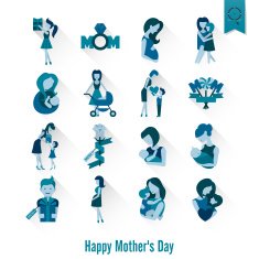 Happy Mothers Day Icons N376