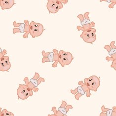 kid baby cartoon seamless pattern background