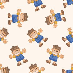 kid cartoon seamless pattern background N15