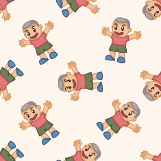 kid cartoon seamless pattern background N17
