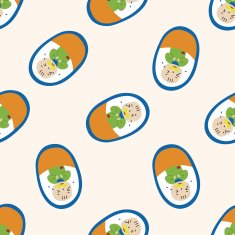 person character baby cartoon seamless pattern background N9