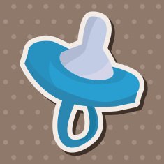 Baby pacifiers theme elements N31