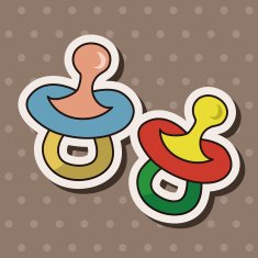 Baby pacifiers theme elements N33