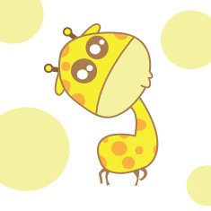 Giraffe Application for children Vector illustration N2