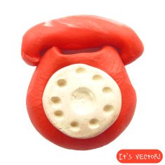 Icon of plasticine telephone