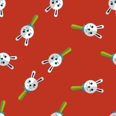 baby rattle flat icon eps10 seamless pattern background N15