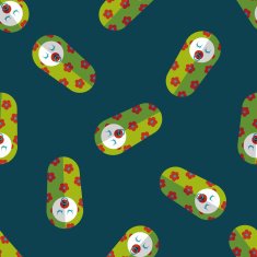 baby flat icon eps10 seamless pattern background N11