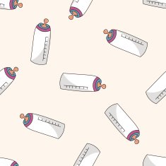 Feeding bottle cartoon seamless pattern background N14