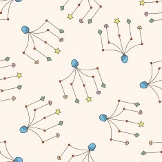 baby hanging cartoon seamless pattern background N6