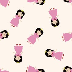 fairytale princess cartoon seamless pattern background N35