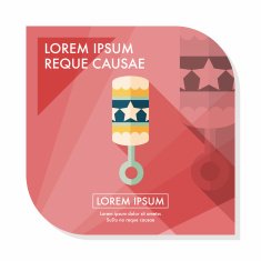 baby Rattle flat icon with long shadow eps10 N44