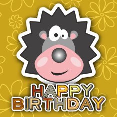 Happy birthday card design Vector illustration