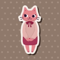 animal cat worker cartoon theme elements N15