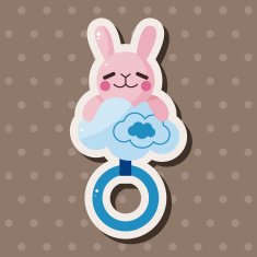 Baby rattle theme elements N48