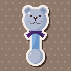 Baby rattle theme elements N50