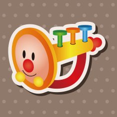baby toy trumpet theme elements N3