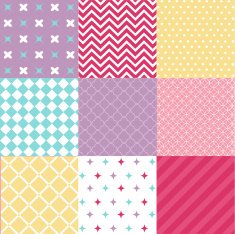 Set of seamless geometric patterns N9
