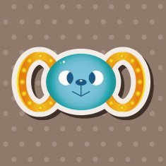 baby toy rattle theme elements N26