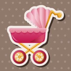 Baby carriages theme elements N59