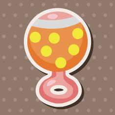 Baby rattle theme elements N52