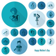 Happy Mothers Day Icons N383