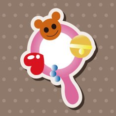 Baby rattle theme elements N54