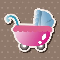 Baby carriages theme elements N65