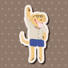animal going to school cartoon theme elements N28