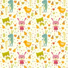 Colorful seamless happy birthday baby background