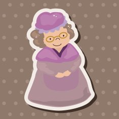 grandmom in little red riding hood theme elements N4