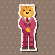 animal cat worker cartoon theme elements N20