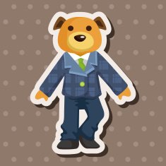 animal dog worker cartoon theme elements N20