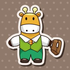 animal worker cartoon theme elements N47
