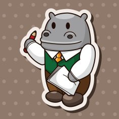 animal worker cartoon theme elements N48