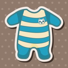 Baby clothes theme elements N70