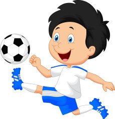 Cartoon Boy Playing Football N5