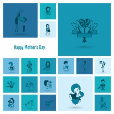 Happy Mothers Day Icons N412