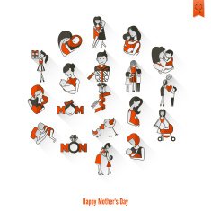 Happy Mothers Day Icons N415