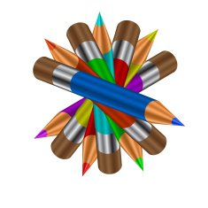 Twisted color pencils