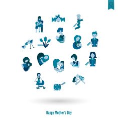 Happy Mothers Day Icons N417