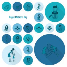 Happy Mothers Day Icons N419