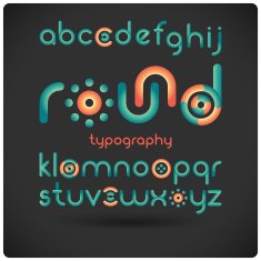 Smooth trendy typeface