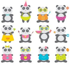 Panda cartoon character