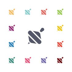 whirligig flat icons set
